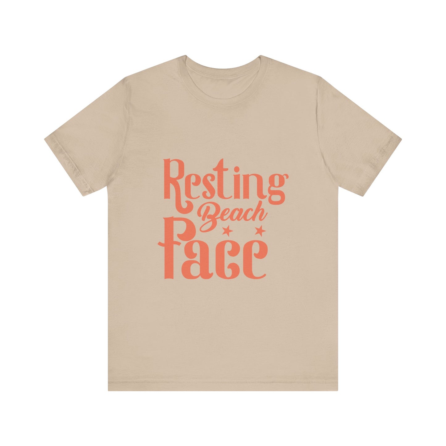 Resting Beach Face Unisex Short Sleeve Tee