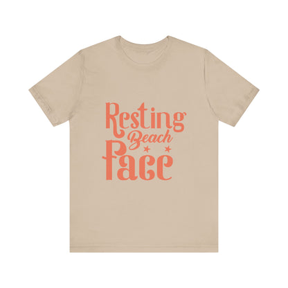 Resting Beach Face Unisex Short Sleeve Tee