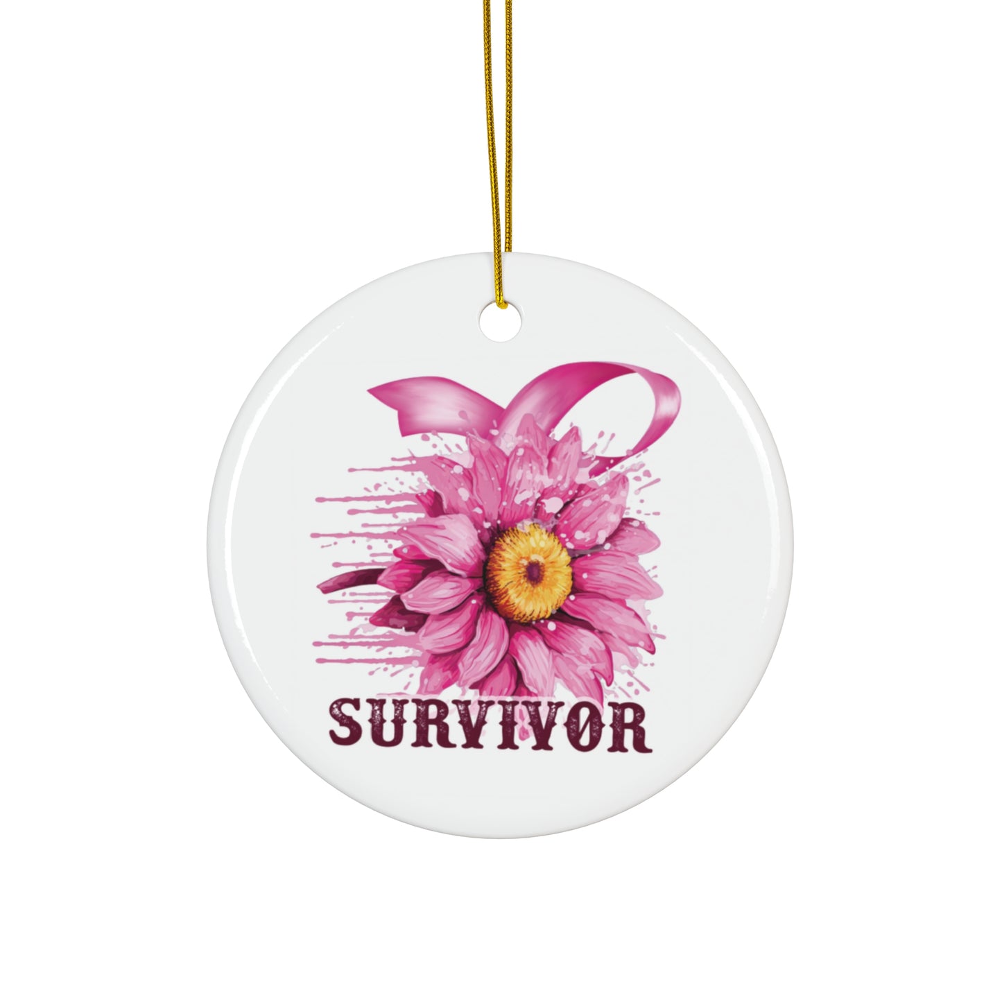 Breast Cancer Survivor Ceramic Ornament