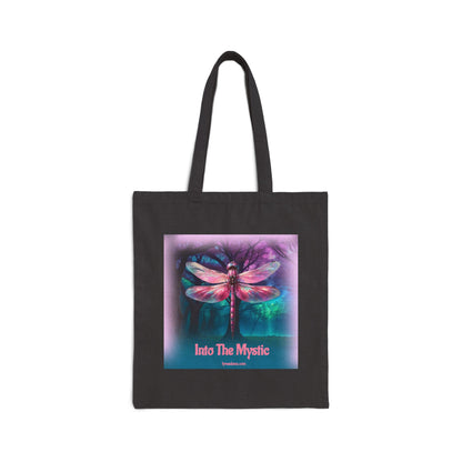 Into The Mystic Dragonfly Theme Cotton Canvas Tote Bag