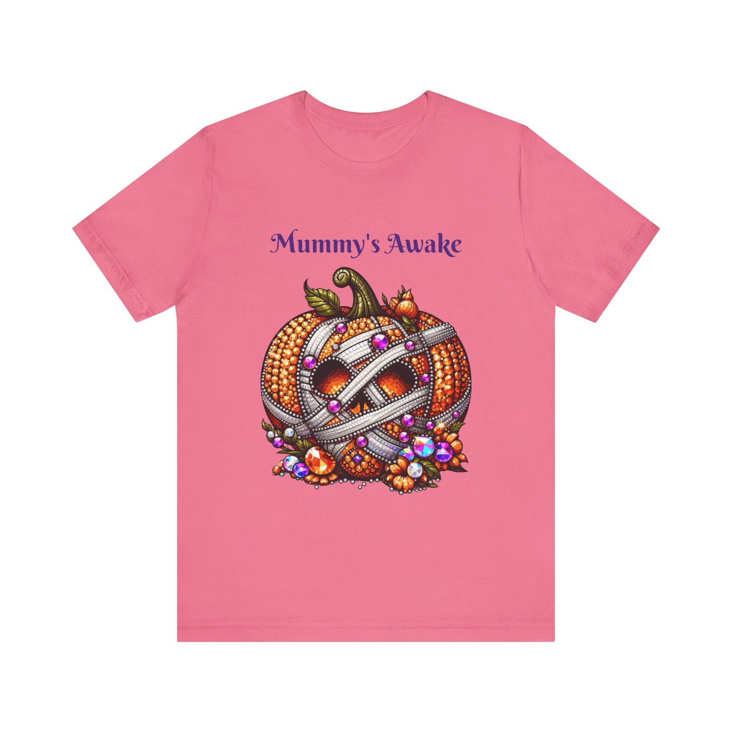 Mummy's Awake Disco Ball Pumpkin Halloween Unisex Short Sleeve Tee