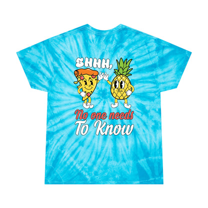 Pineapple Pizza Lovers Tie-Dye T-Shirt – Double-Sided Design