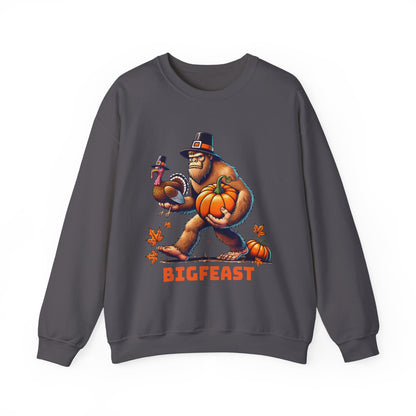 Bigfoot Bigfeast Thanksgiving Unisex Heavy Blend™ Crewneck Sweatshirt