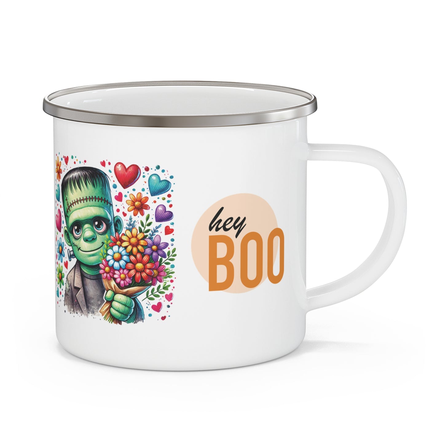 Kids Frankenstein Theme Halloween Enamel Camping Mug