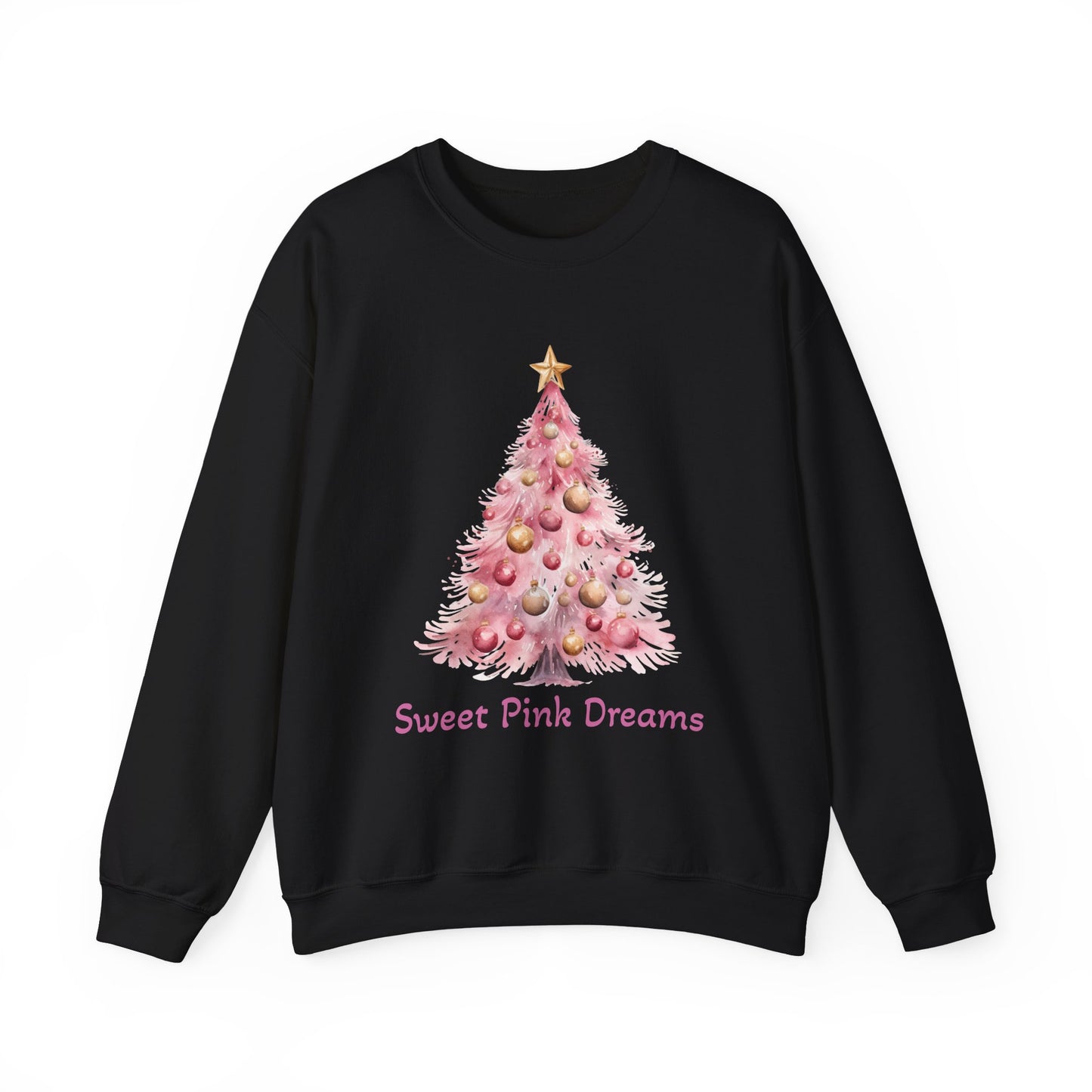 Sweet Pink Dreams Christmas Tree Unisex Heavy Blend™ Crewneck Sweatshirt