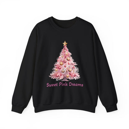 Sweet Pink Dreams Christmas Tree Unisex Heavy Blend™ Crewneck Sweatshirt