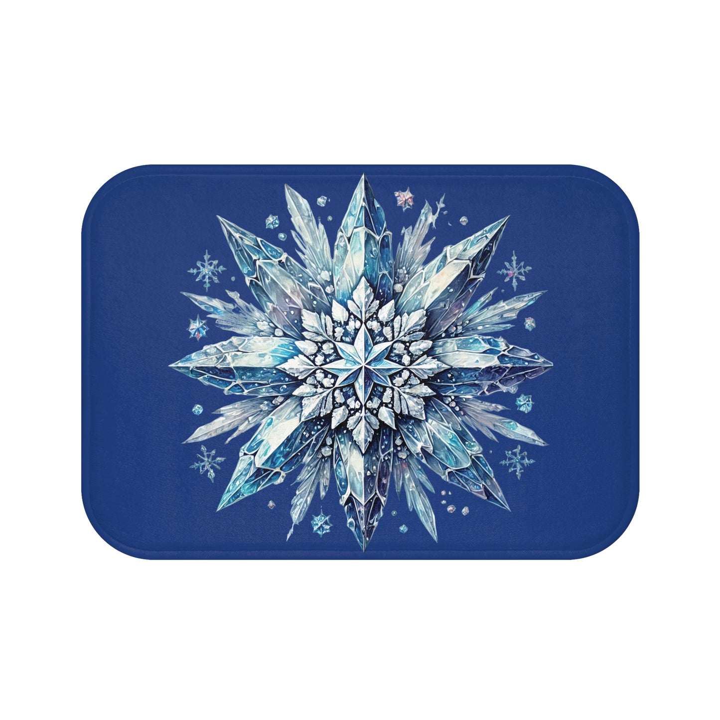 Winter Crystal Snowflake Bath Mat