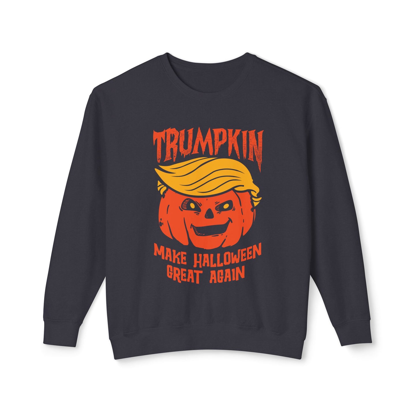 Trumpkin Make Halloween Great Again Unisex Lightweight Crewneck Sweatshirt