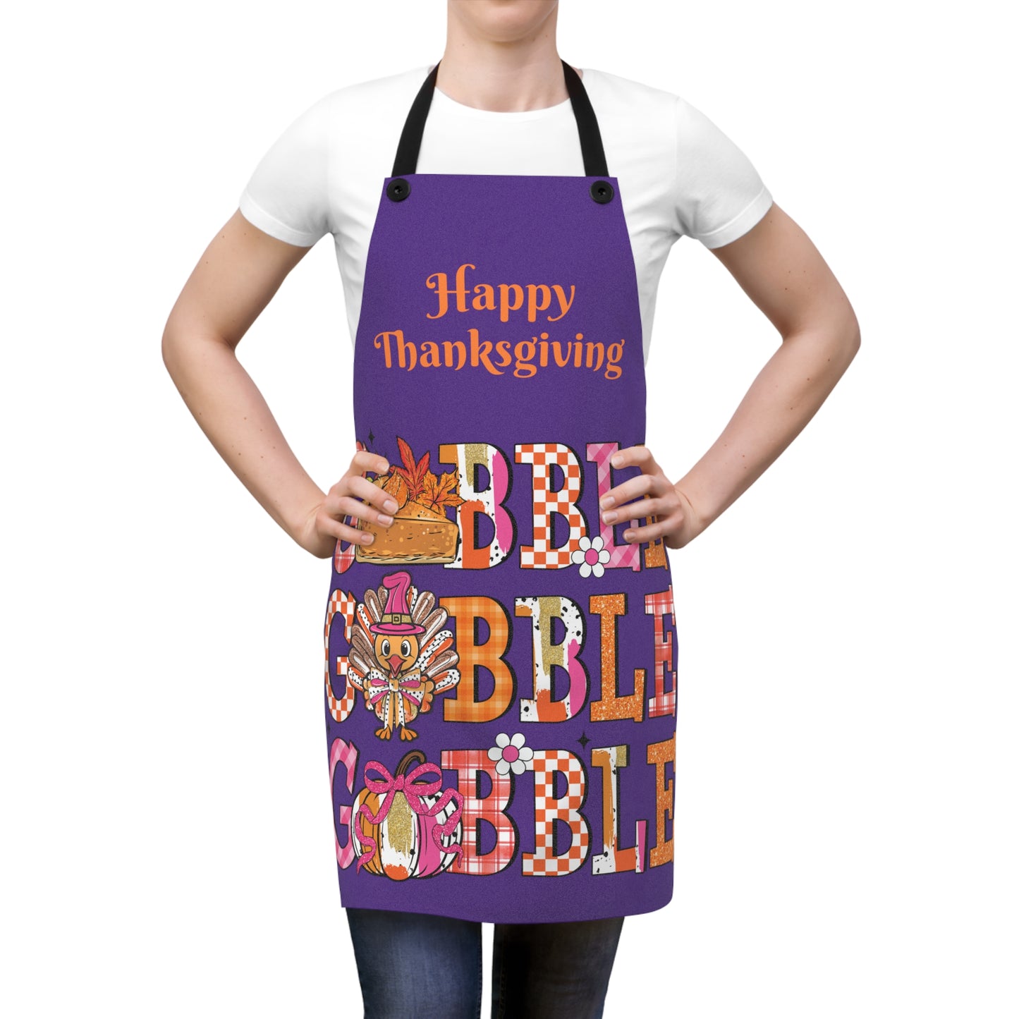 Gobble Gobble Gobble Happy Thanksgiving Apron