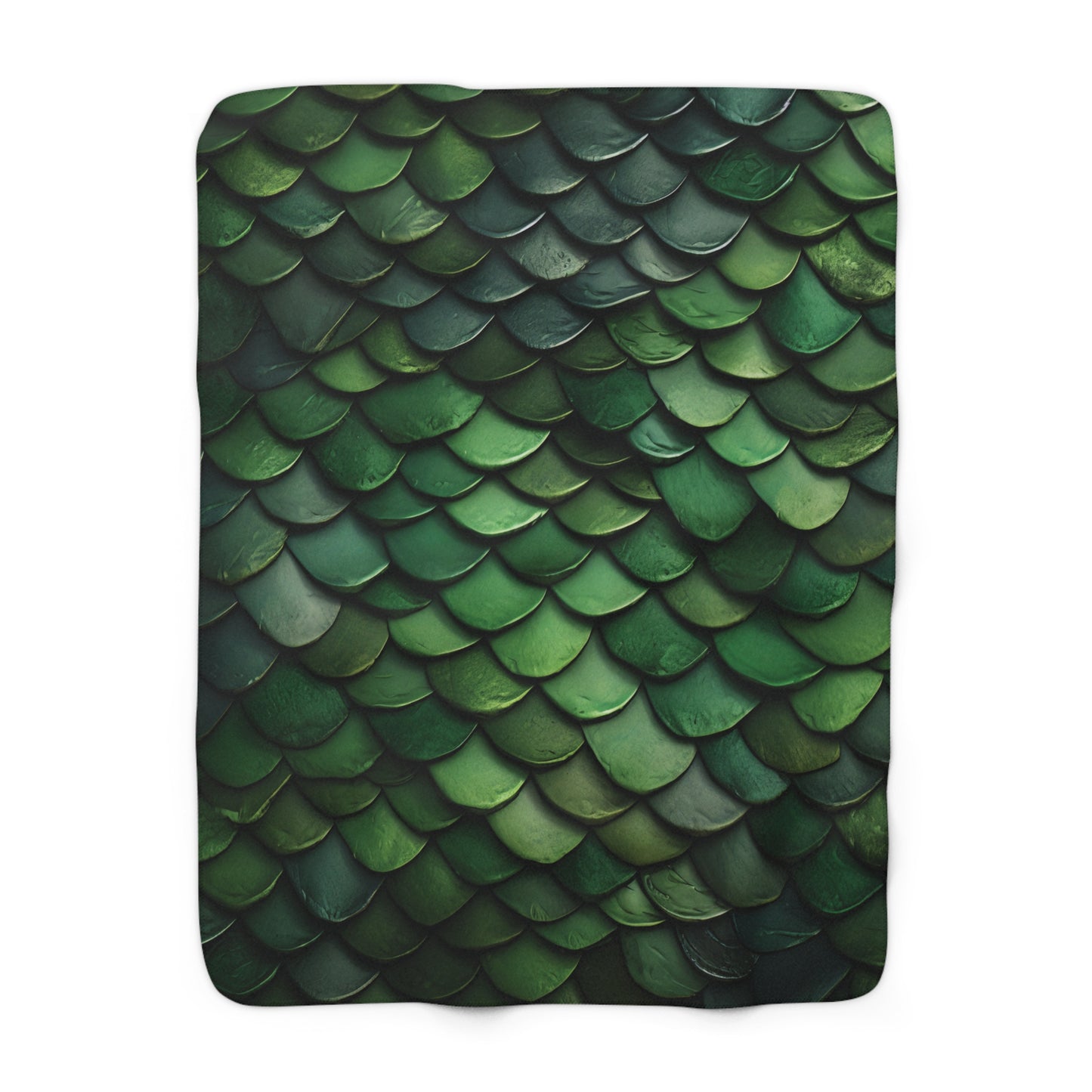 Forest Dragon Scales Sherpa Fleece Blanket Throw