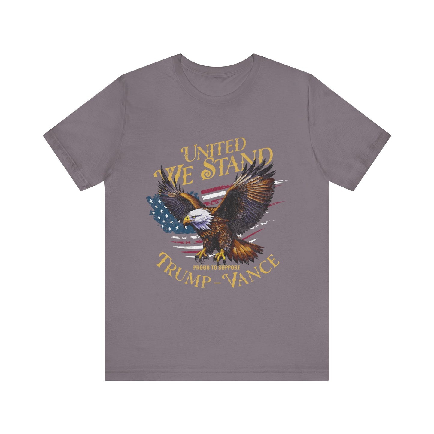 United We Stand Trump Vance Unisex Short Sleeve Tee Eagle Theme