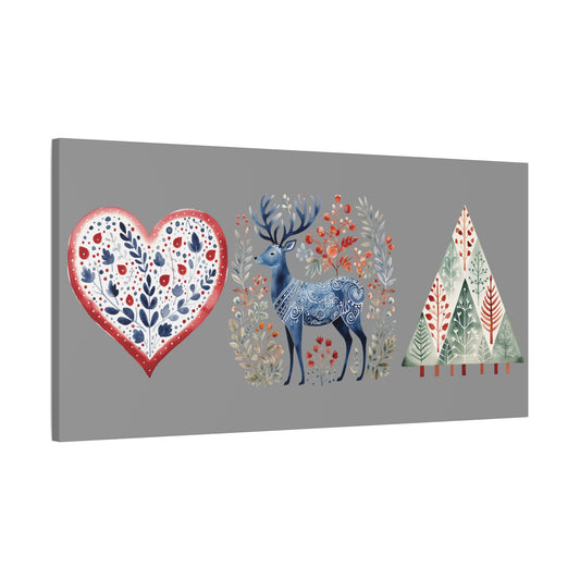 Scandinavian Inspired Winter Christmas Matte Canvas