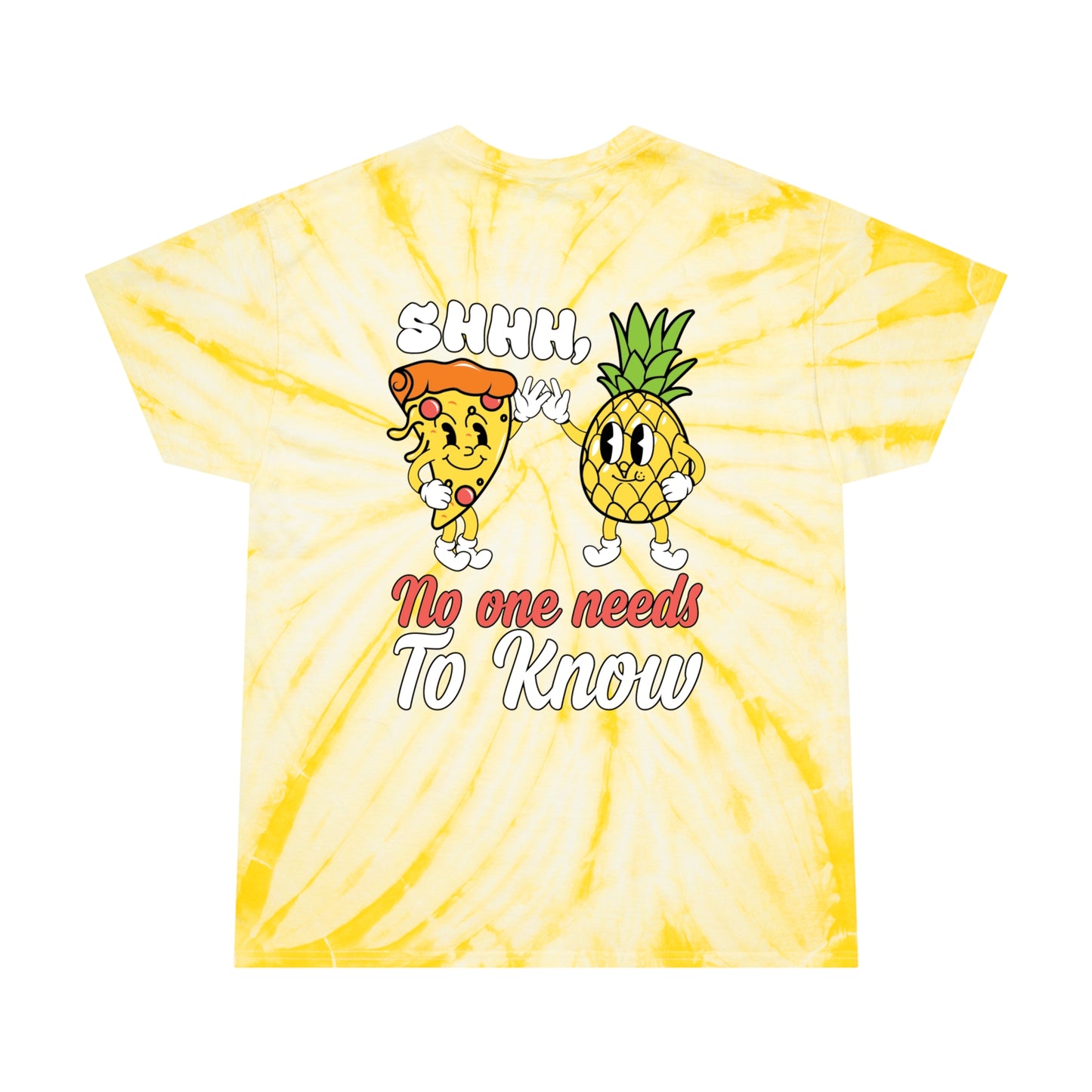 Pineapple Pizza Lovers Tie-Dye T-Shirt – Double-Sided Design