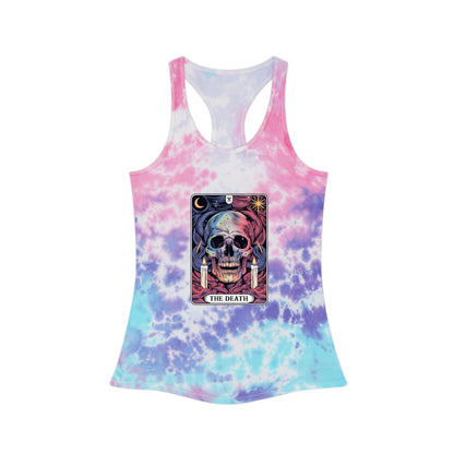 Halloween Tarot The Death Card Tie Dye Racerback Tank Top