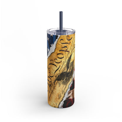 We The People Constitution Skinny Matte Tumbler, 20oz