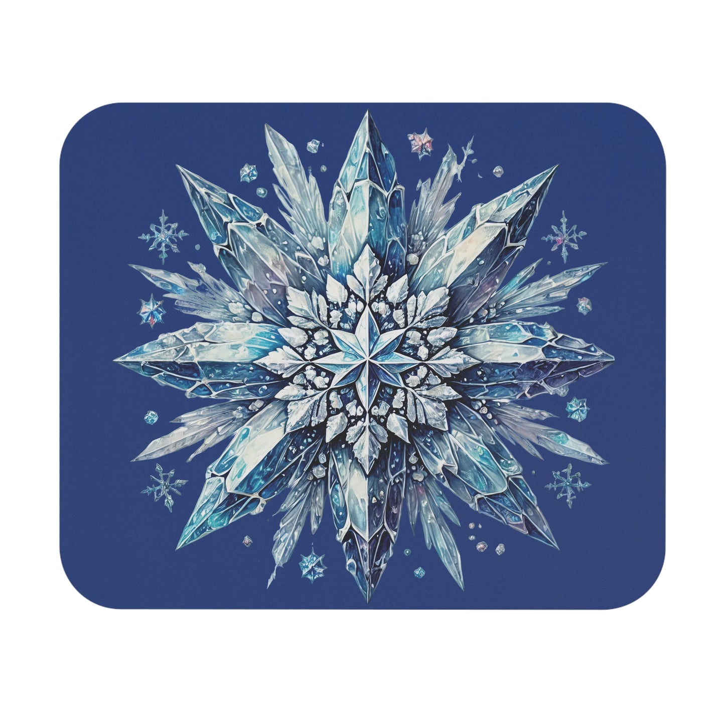 Winter Snowflake Crystal Mouse Pad