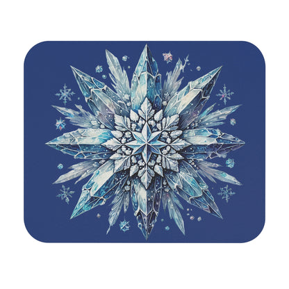 Winter Snowflake Crystal Mouse Pad