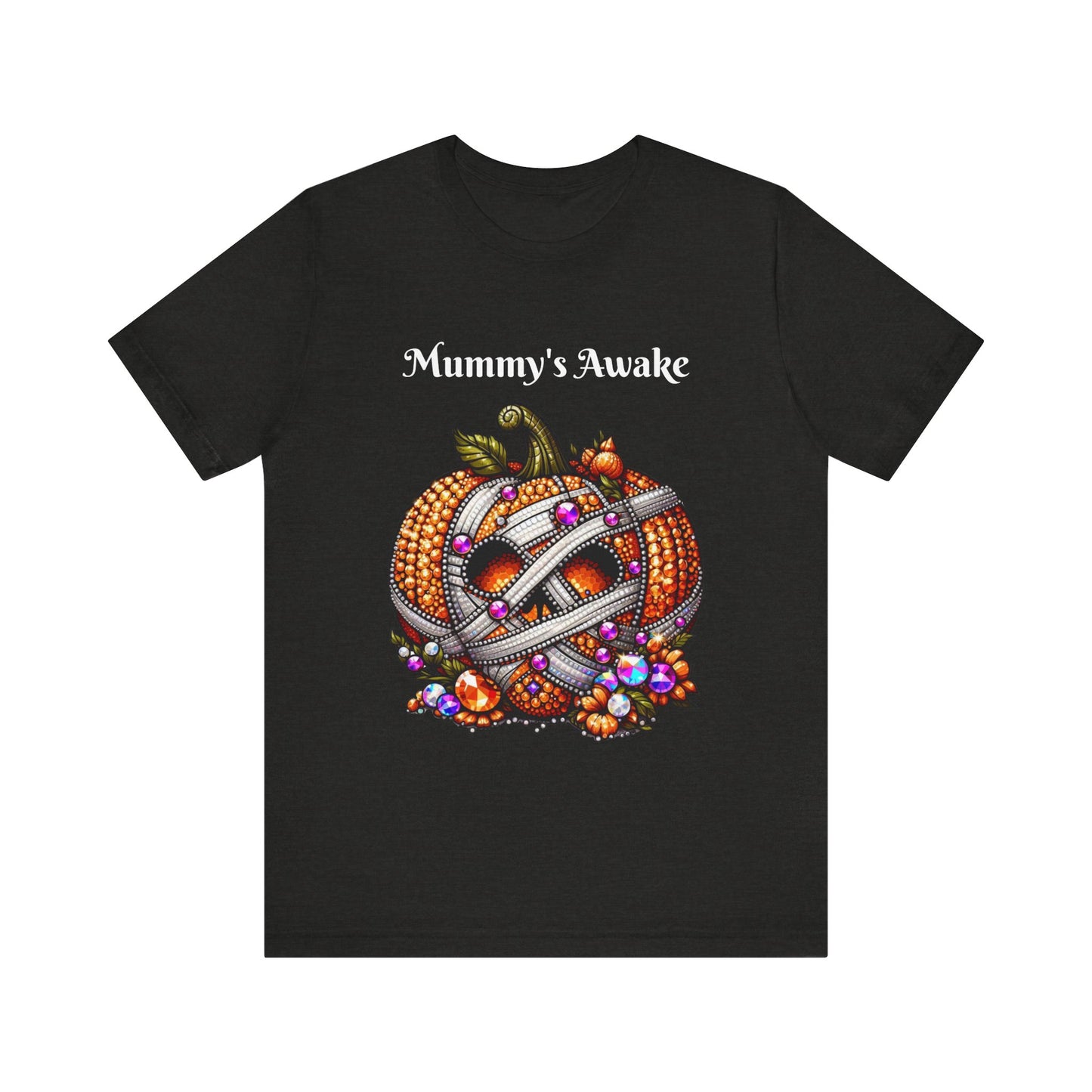 Mummy's Awake Disco Ball Pumpkin Halloween Unisex Short Sleeve Tee