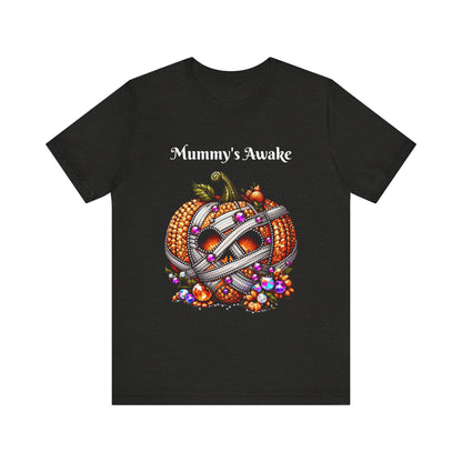 Mummy's Awake Disco Ball Pumpkin Halloween Unisex Short Sleeve Tee