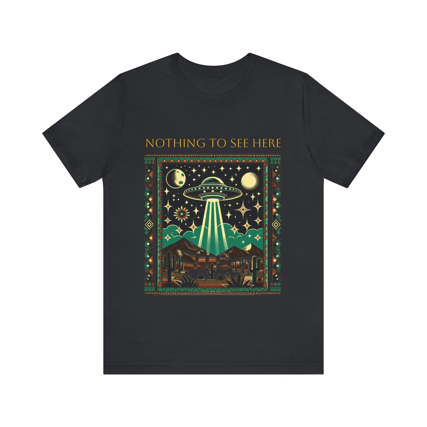 Desert UFO Saucer Vintage Look Unisex Short Sleeve Tee