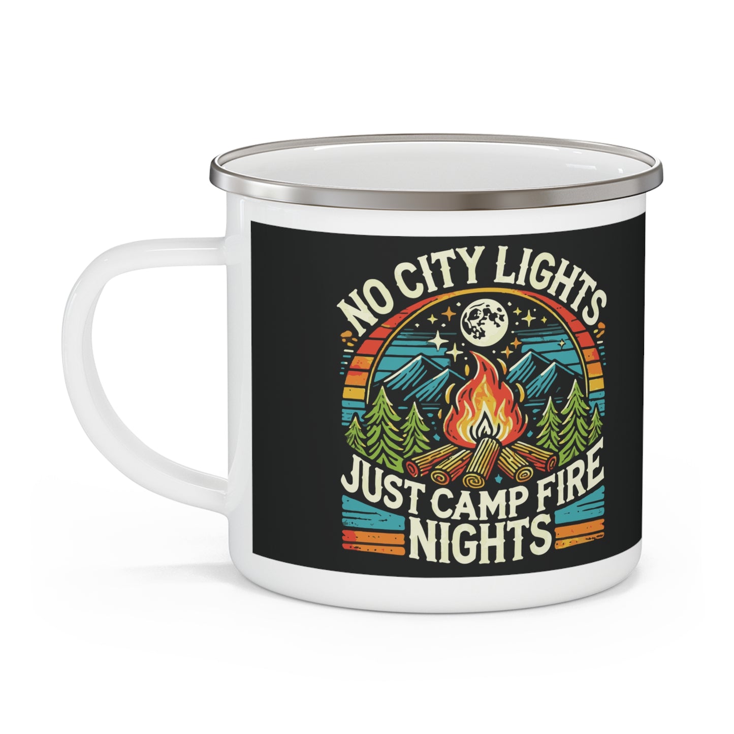 No City Nights Enamel Camping Mug