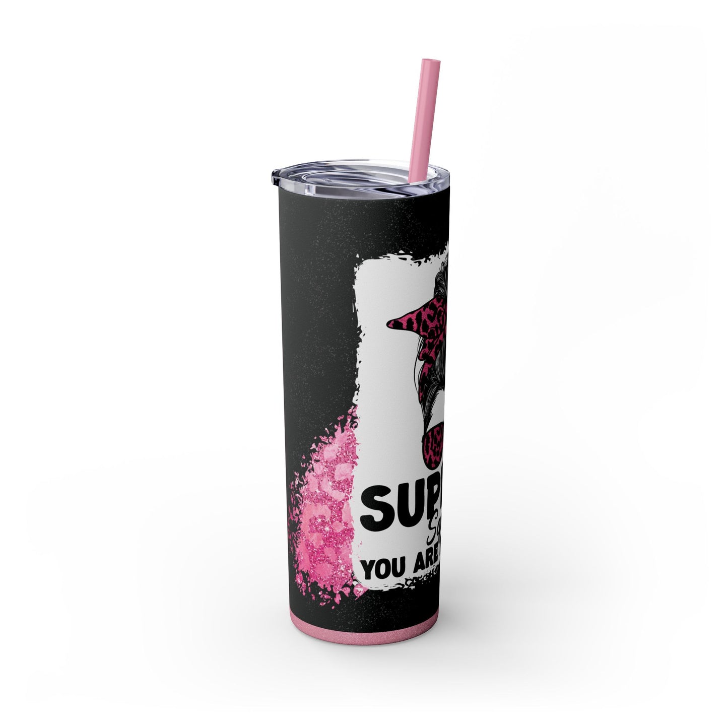 Support Squad You Are Not Alone Skinny Tumbler with Straw, 20oz