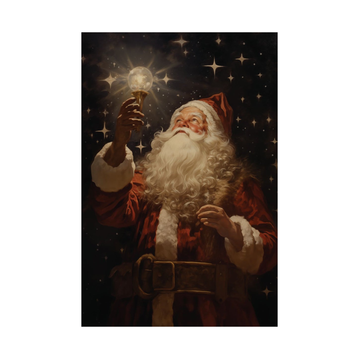 Santa's Wonder Christmas Poster Wall Art in 4 Sizes