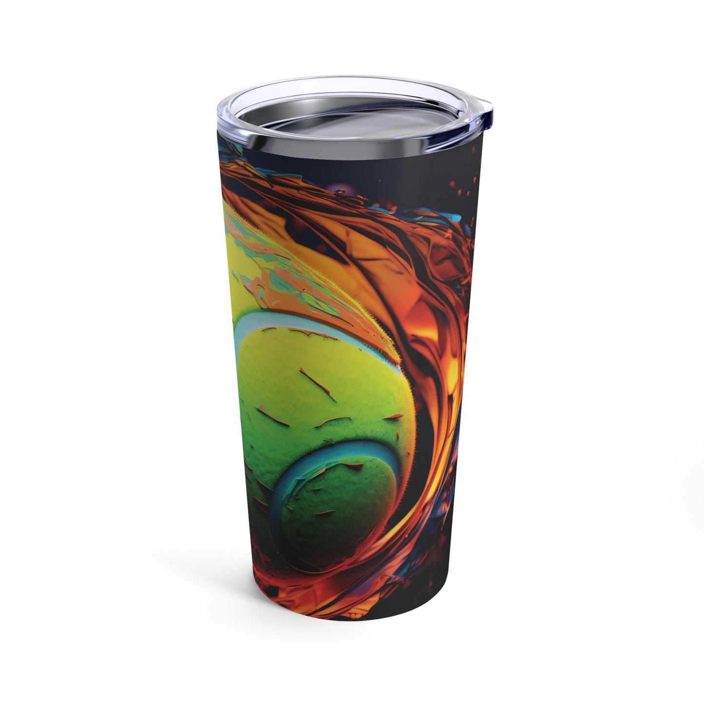 Vibrant Electrifying Tennis Themed Tumbler 20oz