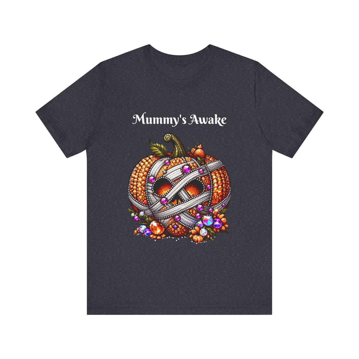 Mummy's Awake Disco Ball Pumpkin Halloween Unisex Short Sleeve Tee