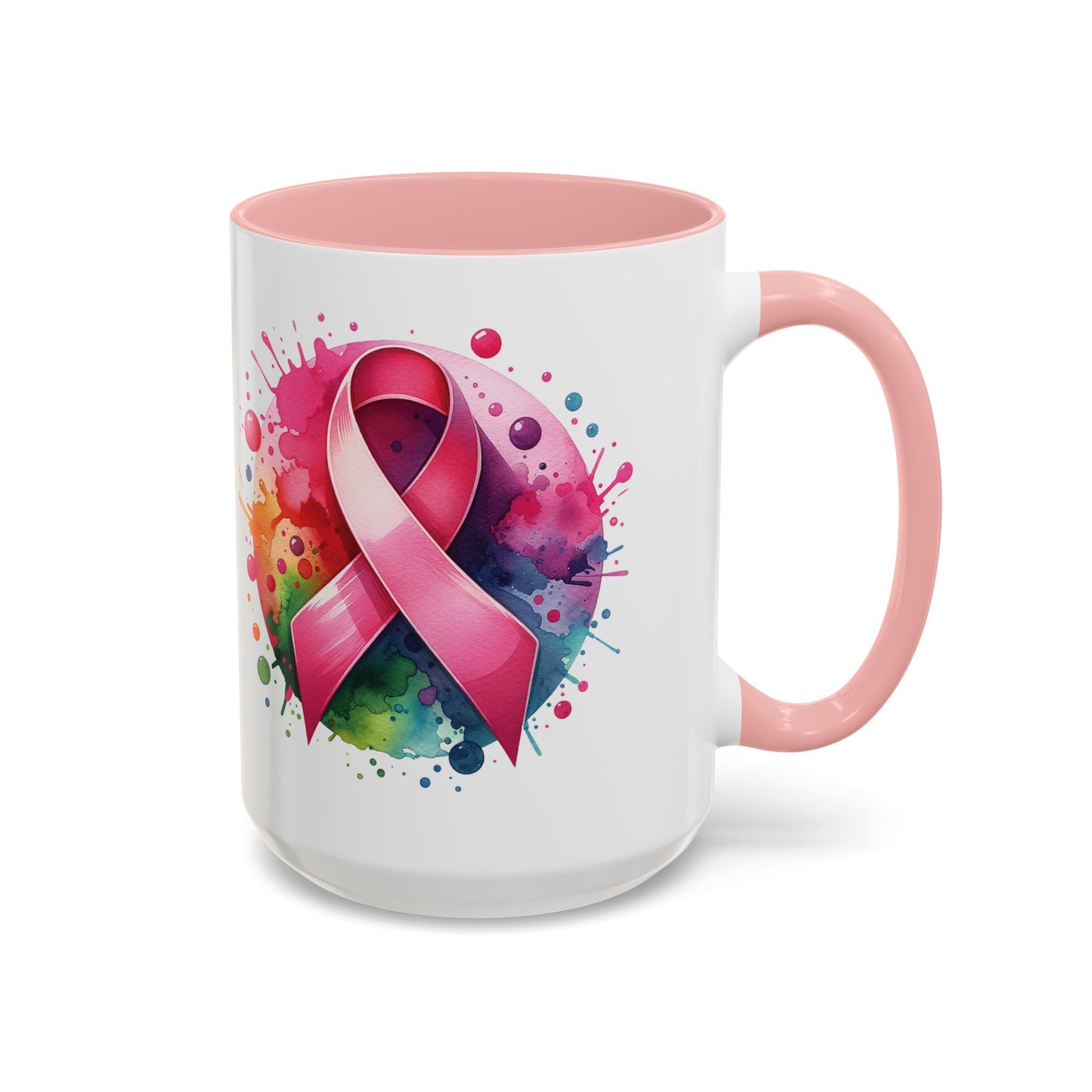 Vibrant Pink Ribbon Coffee or Tea Mug (11 or 15 oz)