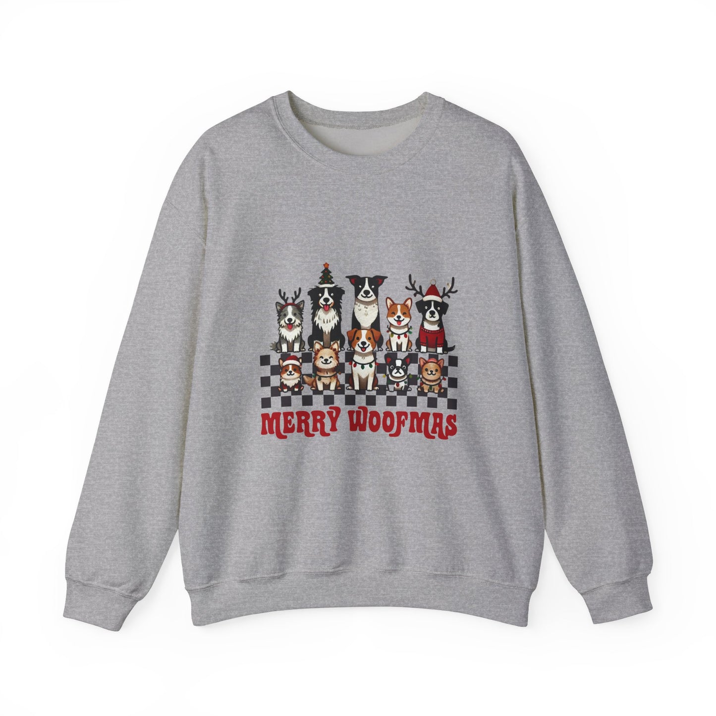 Dog Lovers Merry Woofmas Unisex Heavy Blend™ Crewneck Sweatshirt