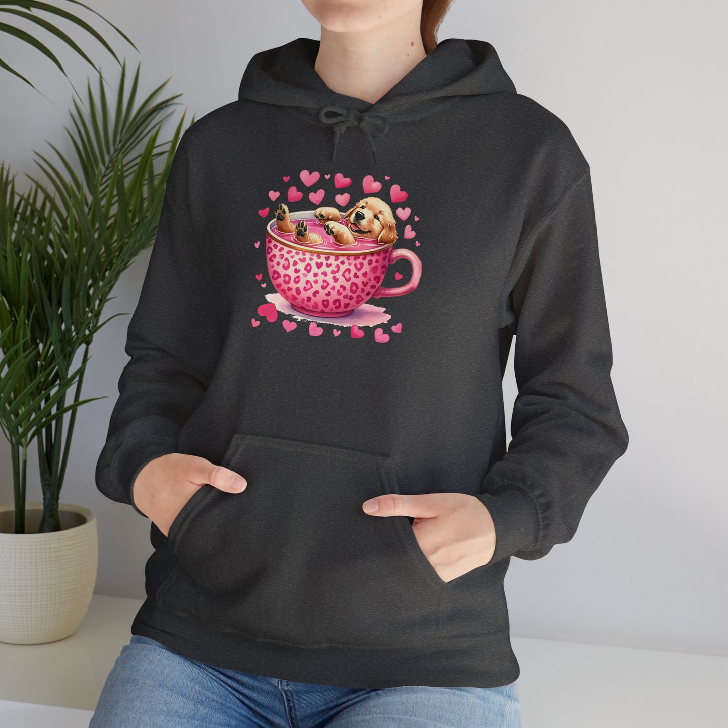 Valentine Teacup Labrador Retriever Puppy Love Hooded Sweatshirt