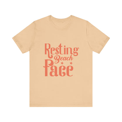 Resting Beach Face Unisex Short Sleeve Tee