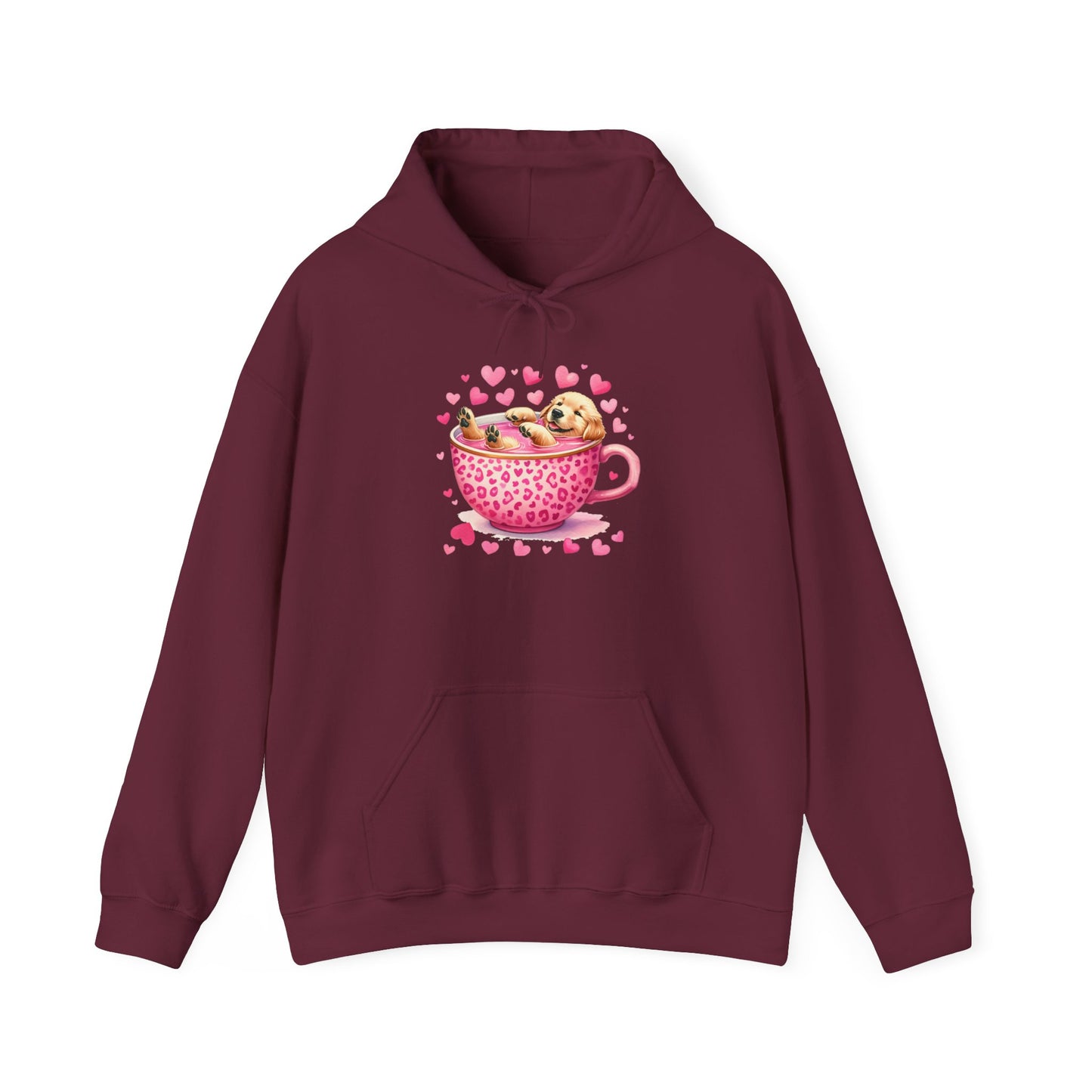 Valentine Teacup Labrador Retriever Puppy Love Hooded Sweatshirt