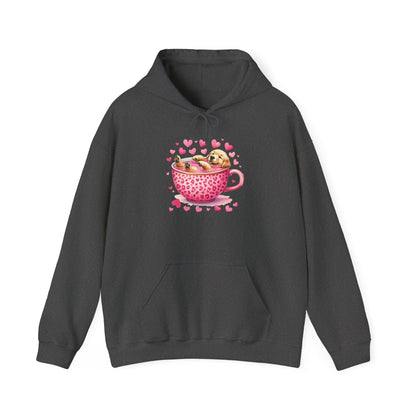 Valentine Teacup Labrador Retriever Puppy Love Hooded Sweatshirt