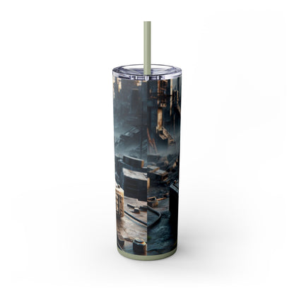 Apocalyptic Gamers Life Skinny Tumbler with Straw, 20oz