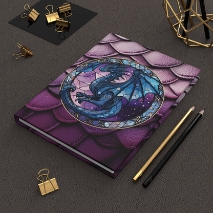 Shades of Violet Dragon Scales Hardcover Journal