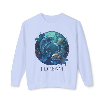 Pisces Vibes Unisex Lightweight Crewneck Sweatshirt