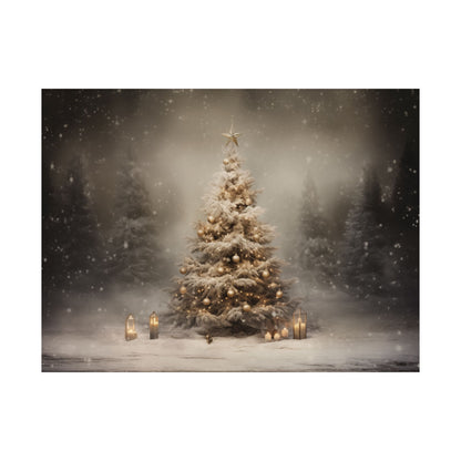 Serene & Magical Christmas Tree Poster Wall Art in 3 Sizes