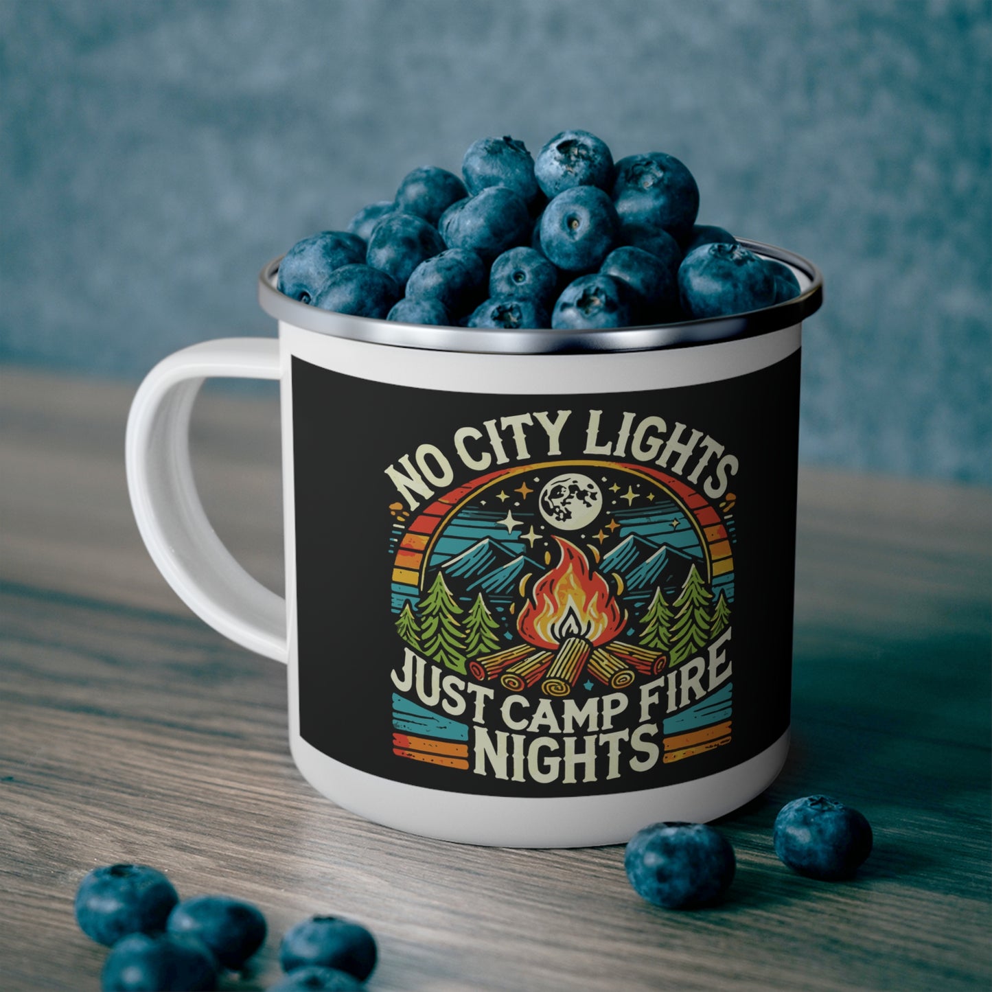 No City Nights Enamel Camping Mug