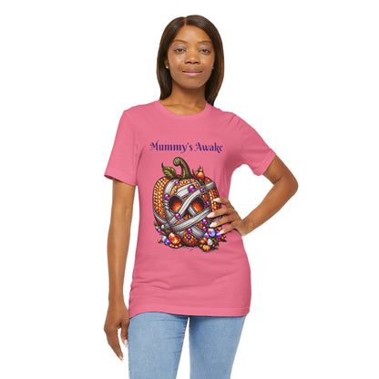 Mummy's Awake Disco Ball Pumpkin Halloween Unisex Short Sleeve Tee