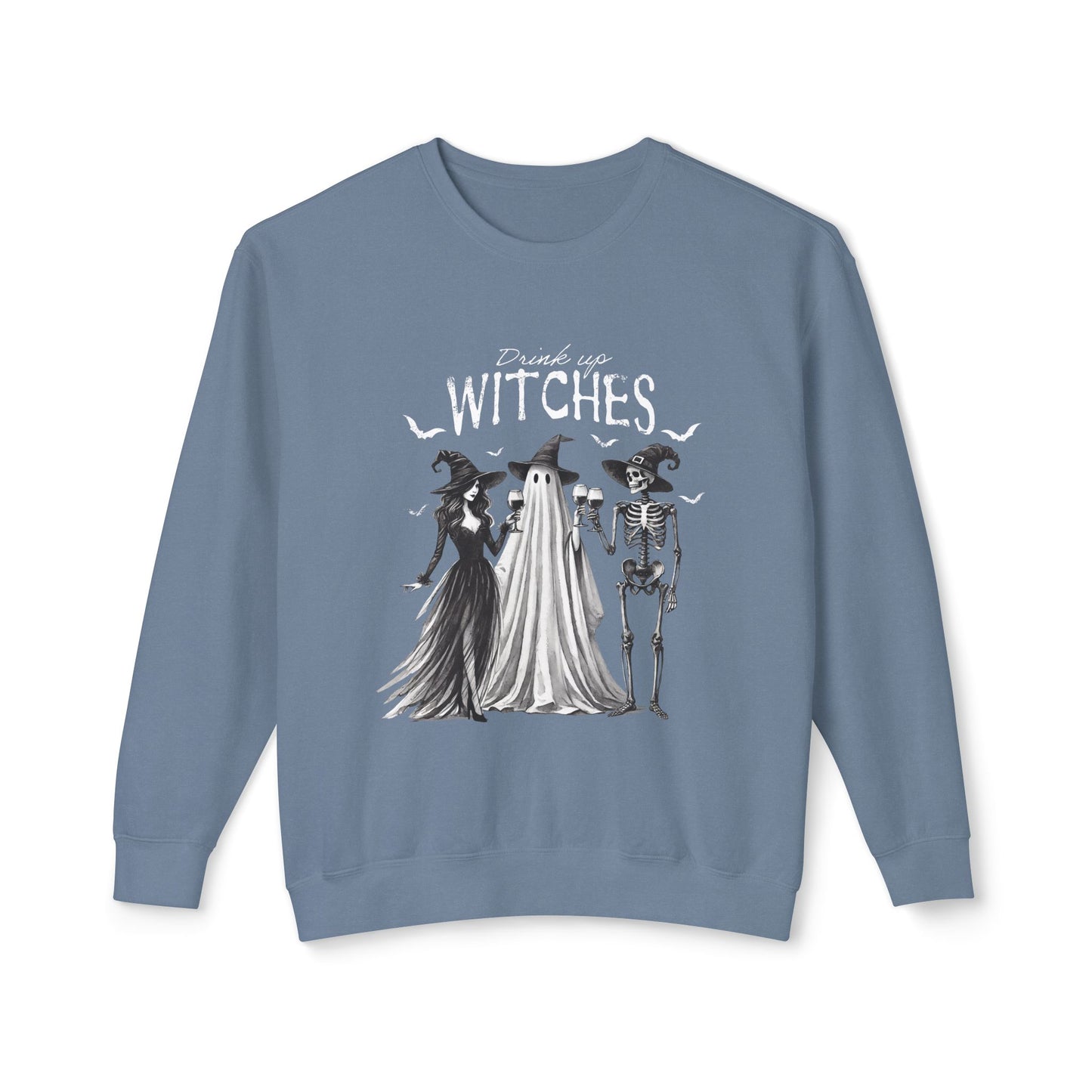 Drink Up Witches Unisex Lightweight Crewneck Sweatshirt