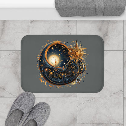 Sun Moon & Stars III Bath Mat