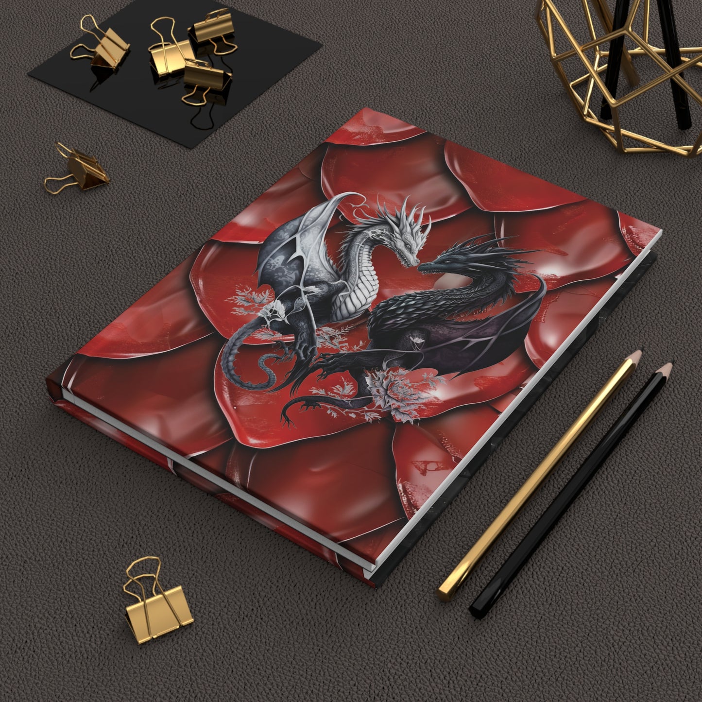 Blood Red Dragon Scales Hardcover Journal