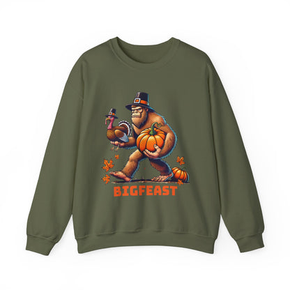 Bigfoot Bigfeast Thanksgiving Unisex Heavy Blend™ Crewneck Sweatshirt