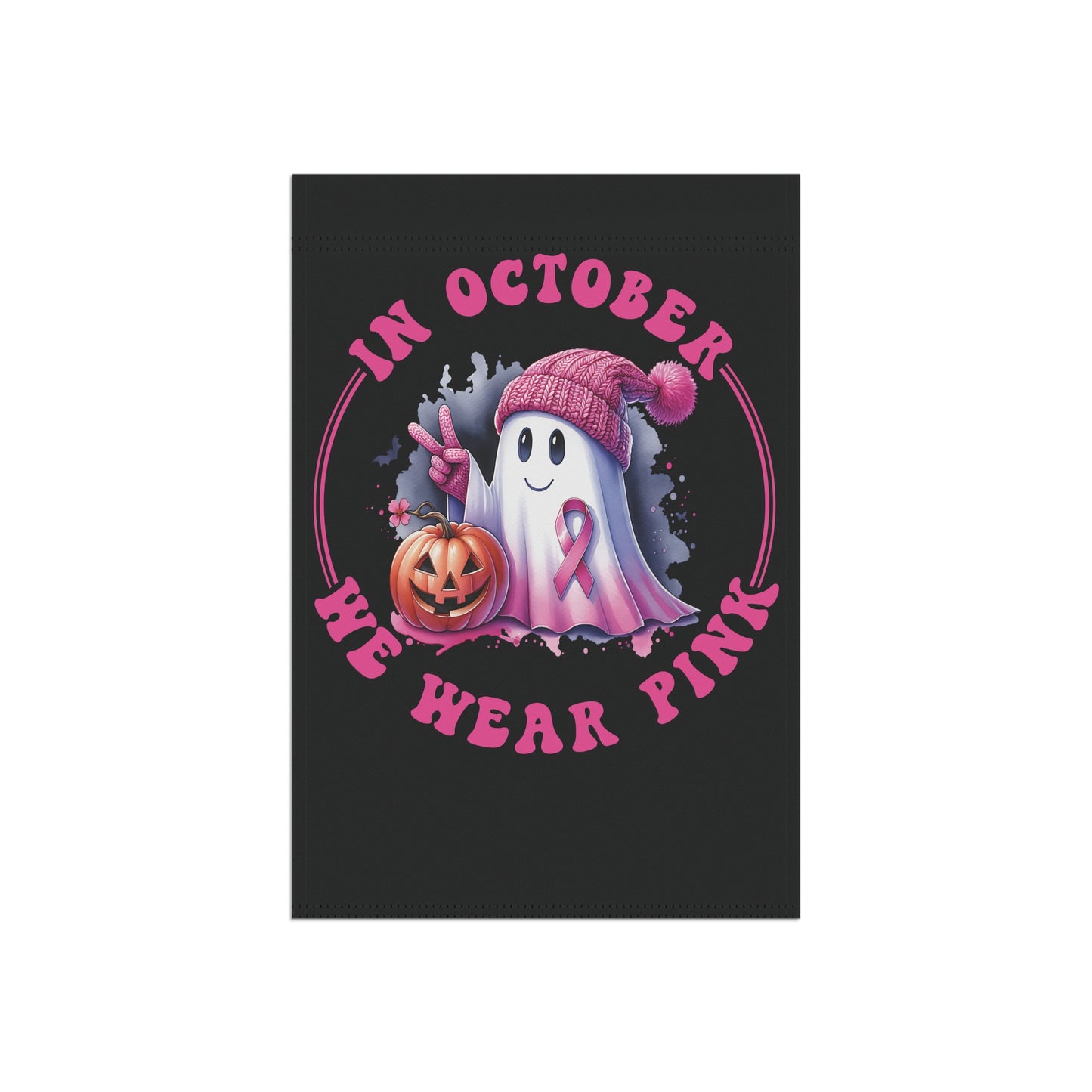 October is For Pink Breast Cancer Awareness Month Garden & House Banner