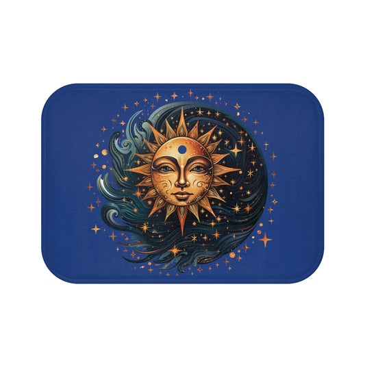 Sun Moon & Stars I Bath Mat