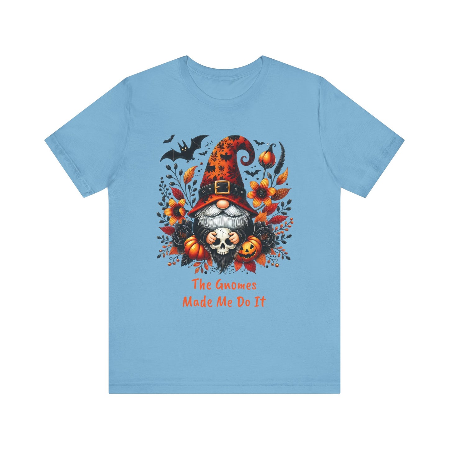 Gnomes Made Me Do It Halloween Unisex Short Sleeve Tee