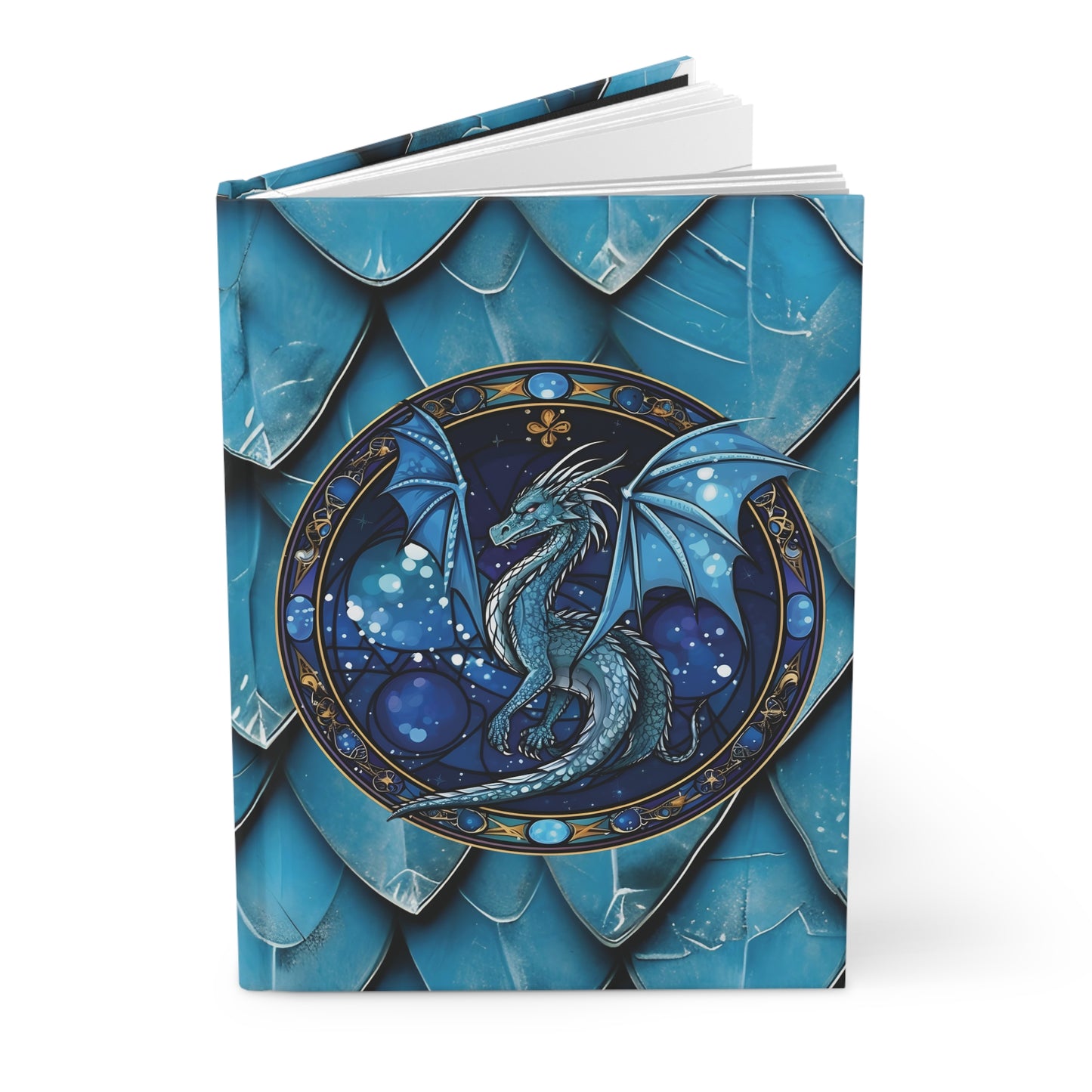 Turquoise Dragon Scales Hardcover Journal