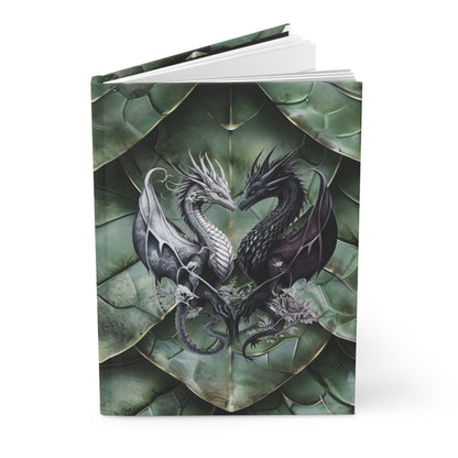 Green Mother Dragon Scales Hardcover Journal